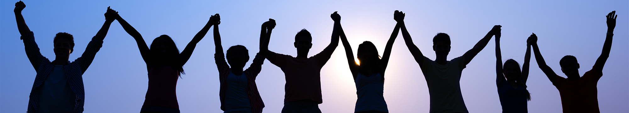 group of people holding hands